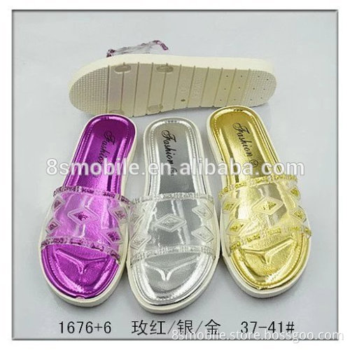2016 new design crystal fashion slipper for women